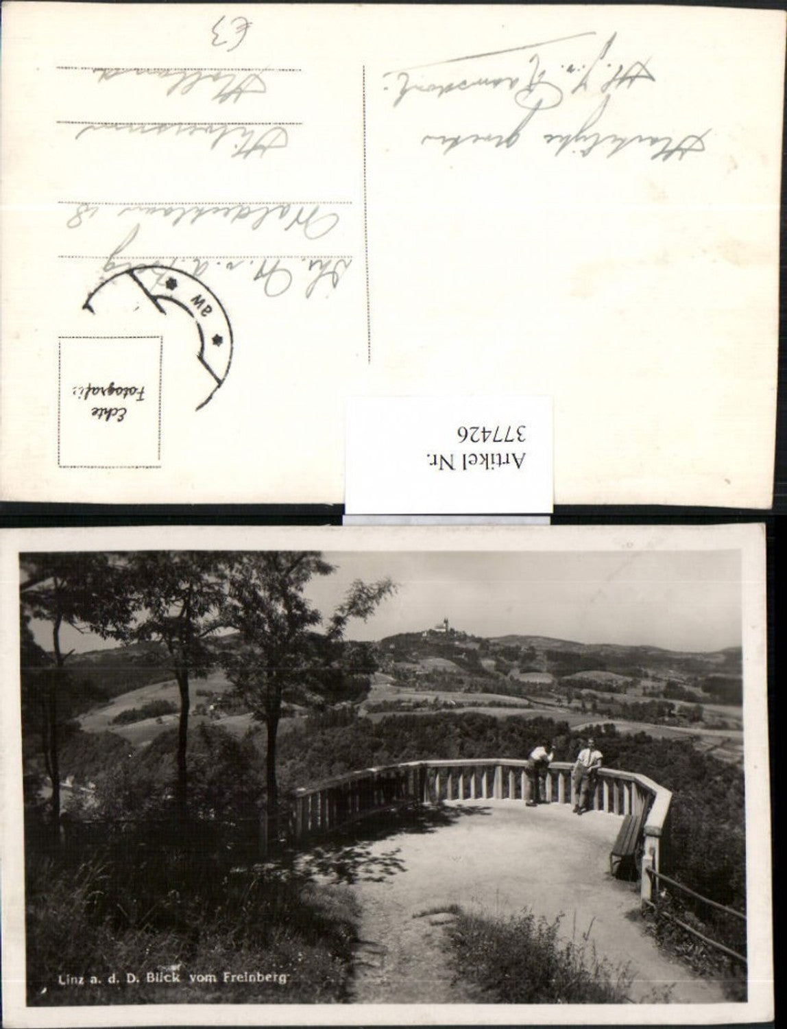 377426,Linz an d. Donau Blick vom Freinberg zum Pöstlingberg