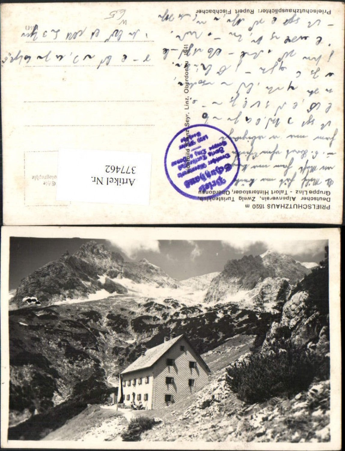 377462,Prielschutzhaus Berghütte b. Hinterstoder Bergkulisse