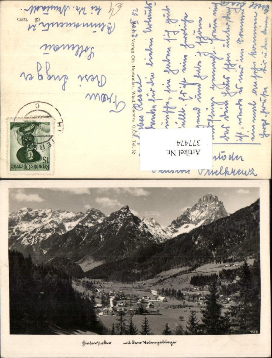 377474,Hinterstoder Totale m. Totengebirge Bergkulisse