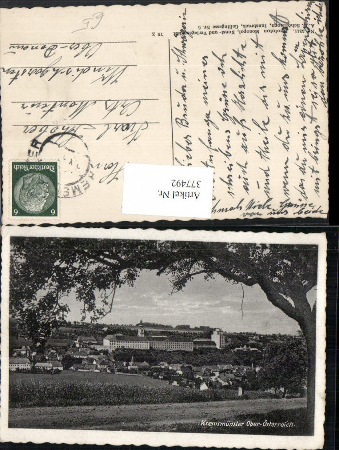 377492,Kremsmünster Totale m. Stift