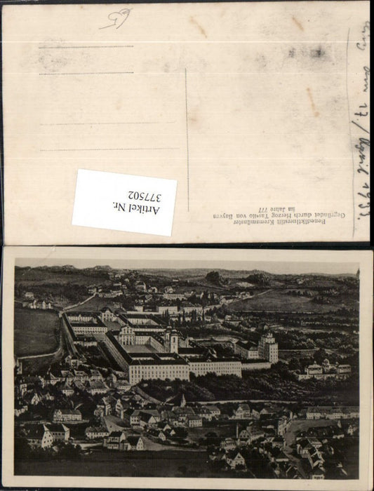 377502,Kremsmünster Totale m. Benediktinerstift Stift