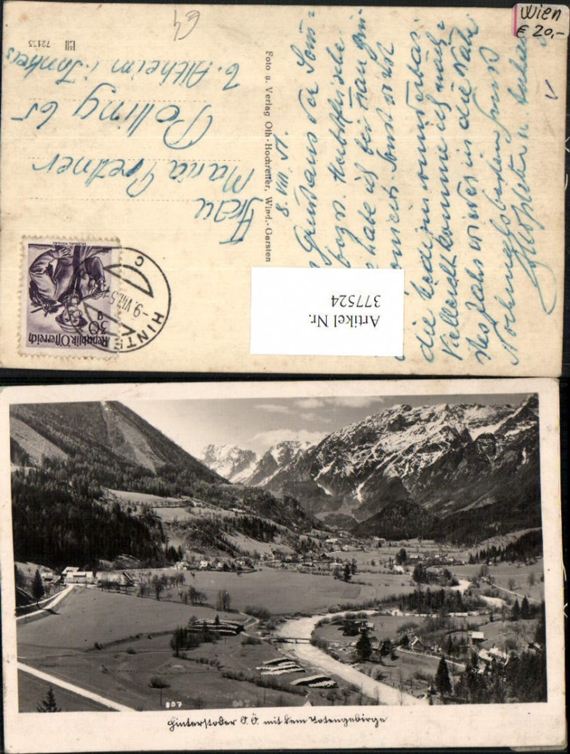 377524,Hinterstoder Totale m. Totengebirge Bergkulisse