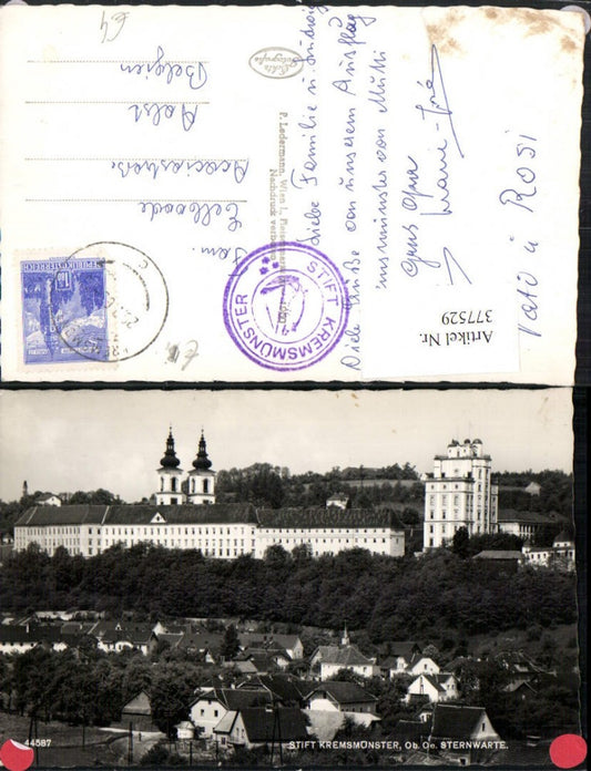 377529,Kremsmünster Teilansicht m. Stift und Sternwarte