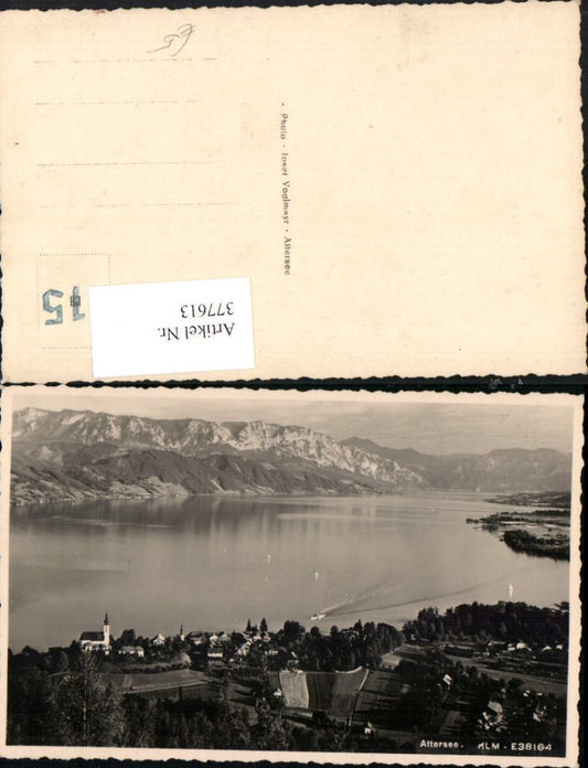 377613,Attersee Totale See Bergkulisse