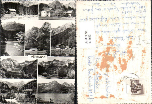 377663,Almsee See b. Grünau Bergkulissen Mehrbildkarte