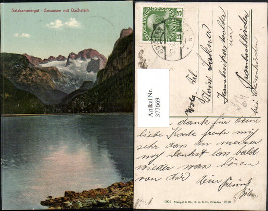 377669,Gosausee See b. Gosau m. Dachstein Bergkulisse pub Stengel & Co 2610