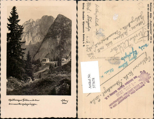 377678,Gablonzer-Hütte Berghütte auf der Zwieselalm b. Gosau Bergkulisse