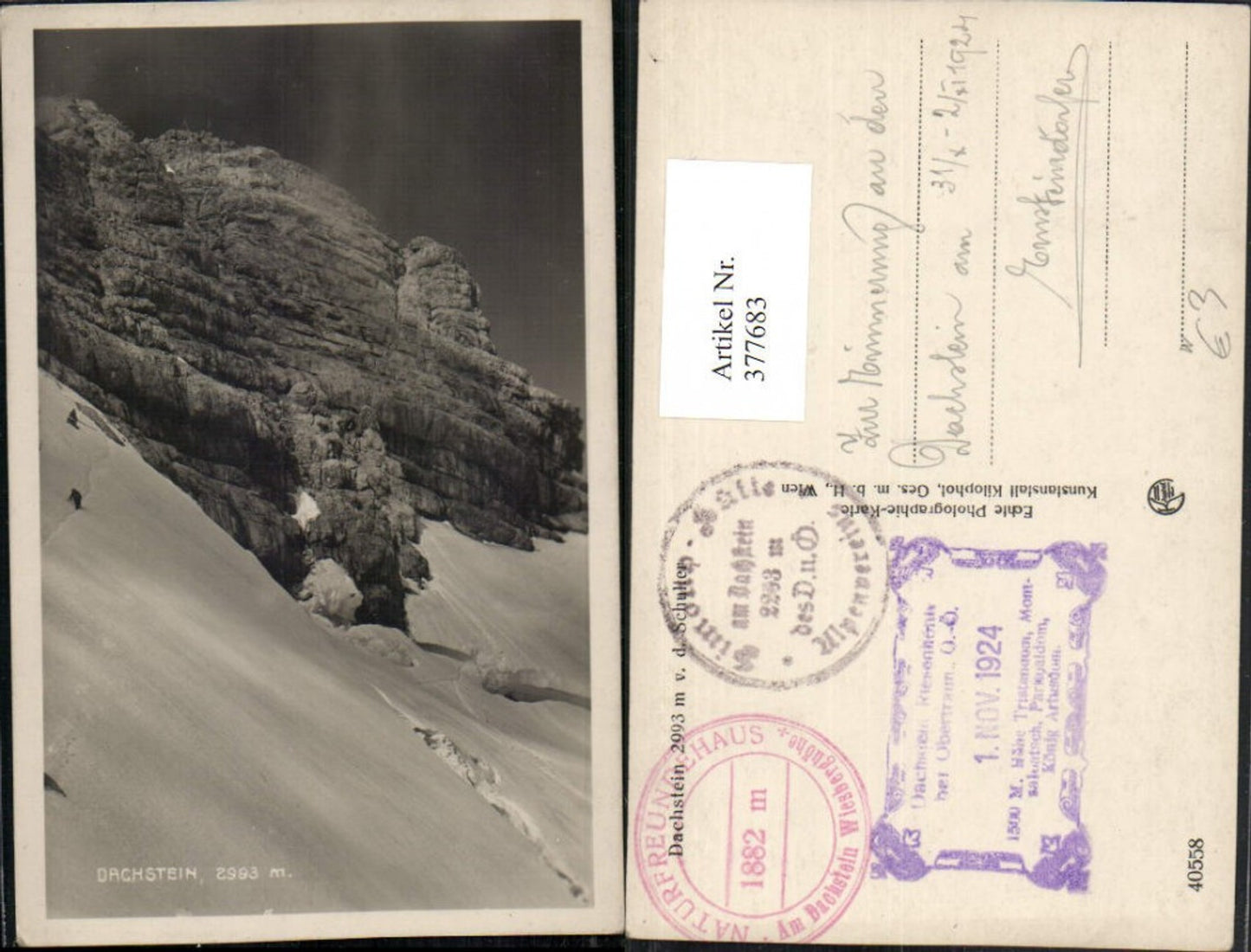 377683,Dachstein von d. Schulter b. Obertraun Bergkulisse