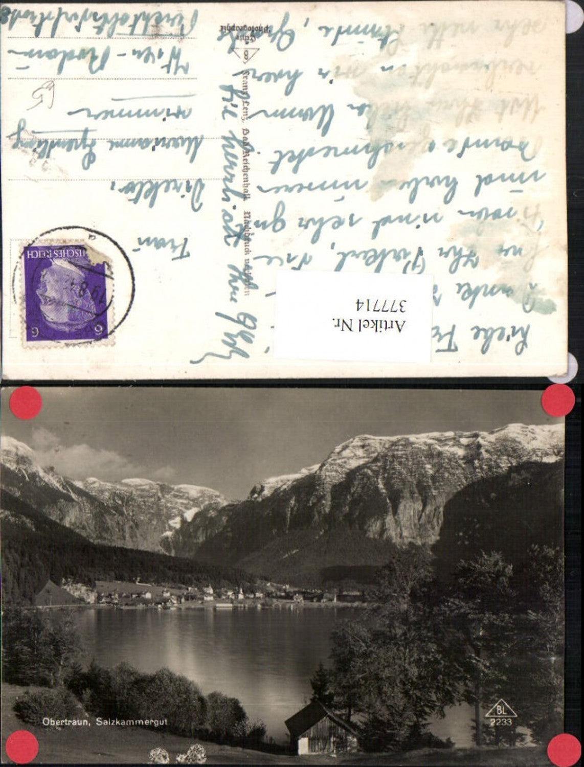 377714,Obertraun Totale See Bergkulisse