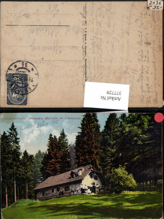 377729,Gmunden Mairalm im Lainautal Almhütte pub F. E. Brandt 297