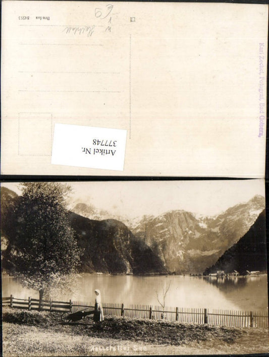 377748,Foto AK Hallstätter-See b. Hallstatt Bergkulisse pub Foto Karl Zechel