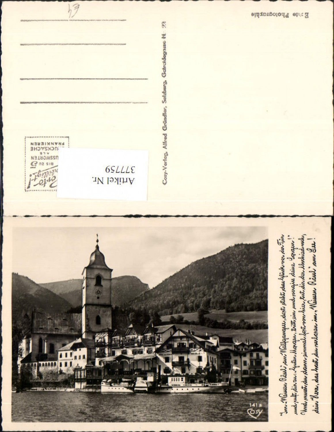 377759,St. Wolfgang Teilansicht Kirche Hotel Weißes Rössl pub Cosy 141a