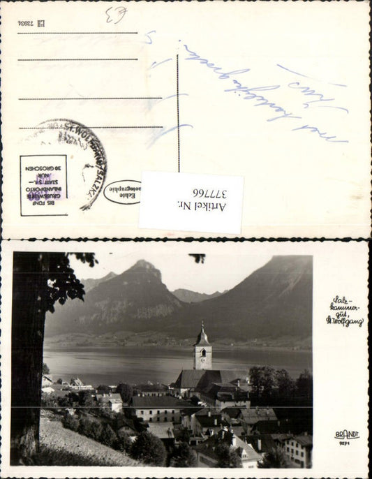 377766,St. Wolfgang Teilansicht Bergkulisse pub F. E. Brandt 9271