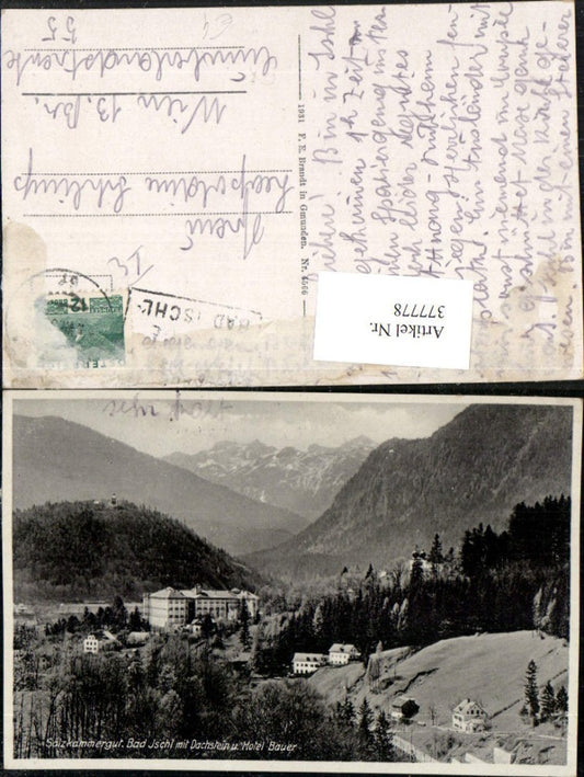 377778,Bad Ischl Hotel Bauer m. Dachstein Bergkulisse
