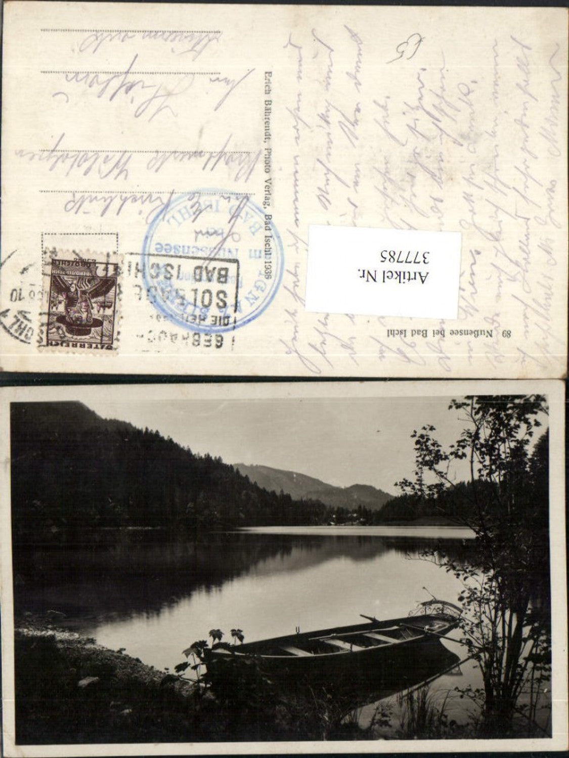 377785,Nussensee See b. Bad Ischl Ruderboot Boot