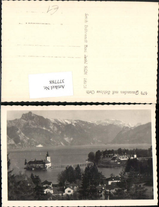 377788,Gmunden Land- und Seeschloss Ort Orth Bergkulisse