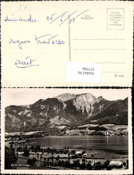 377790,St. Wolfgang Teilansicht m. Schafberg Bergkulisse