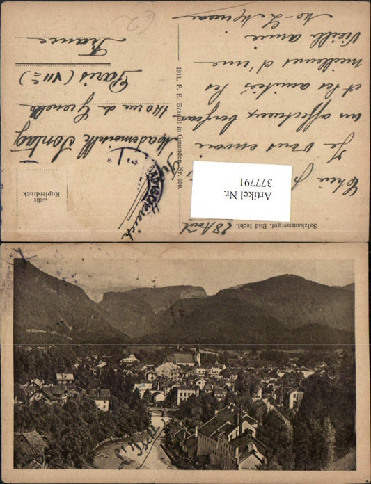 377791,Bad Ischl Totale Bergkulisse pub F. E. Brandt 050