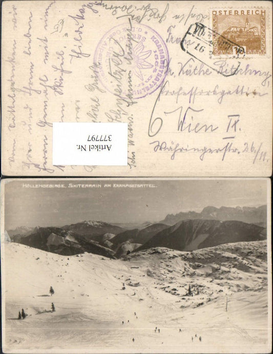 377797,Höllengebirge Skiterrain am Kranabetsattel b. Laakirchen Bergkulisse