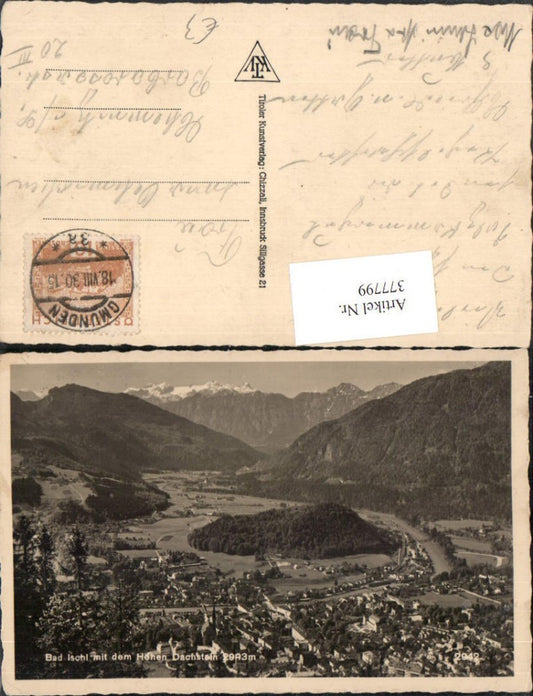 377799,Bad Ischl Totale m. Hohen Dachstein Bergkulisse