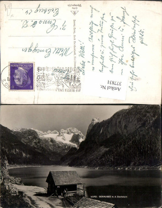 377831,Vorderer Gosausee See b. Gosau m. Dachstein Bergkulisse