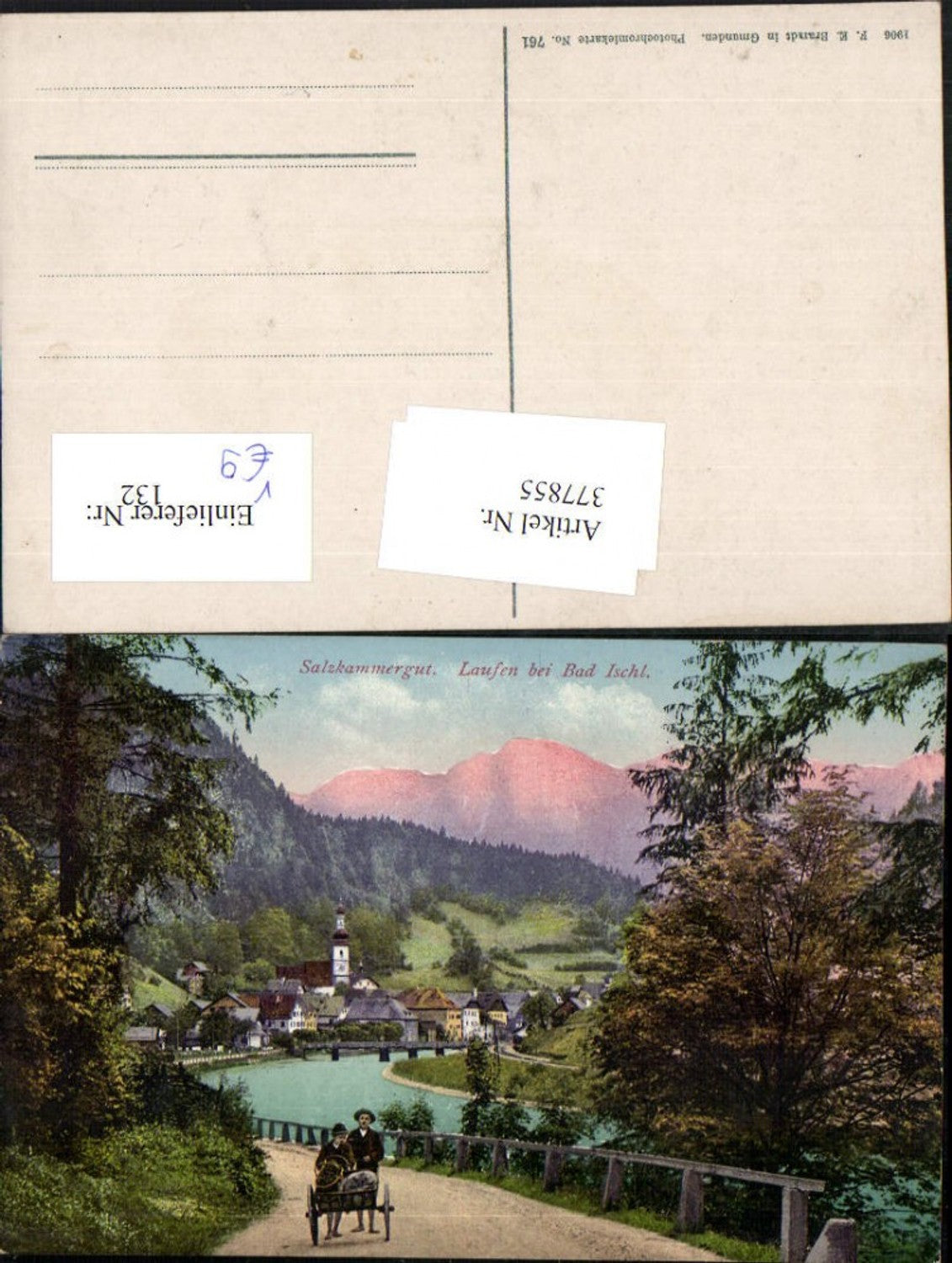 377855,Laufen Lauffen b. Bad Ischl Totale pub F. E. Brandt 761