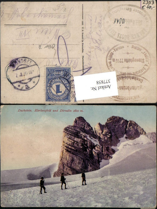 377858,Dachstein Karls-Eisfeld u. Dirndln b. Hallstatt pub F. E. Brandt 630