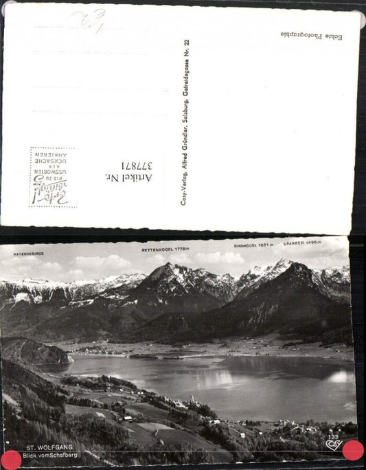 377871,St. Wolfgang Totale vom Schafberg Bergkulisse pub Cosy 133