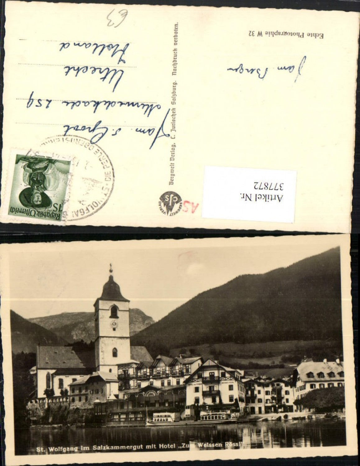 377872,St. Wolfgang Teilansicht Kirche Hotel zum Weißen Rössl