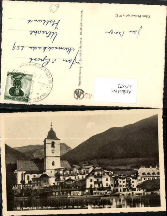 377872,St. Wolfgang Teilansicht Kirche Hotel zum Weißen Rössl