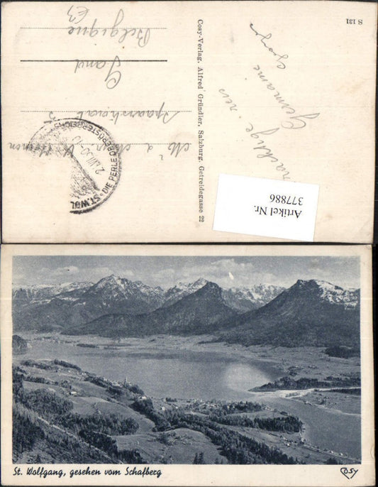 377886,St. Wolfgang Totale vom Schafberg Bergkulisse pub Cosy