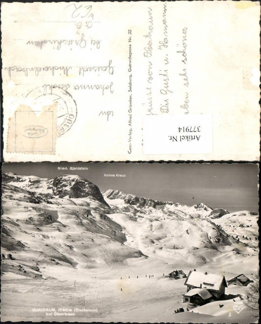 377914,Gjaidalm b. Obertraun Bergkulisse Winterbild pub Cosy 7339