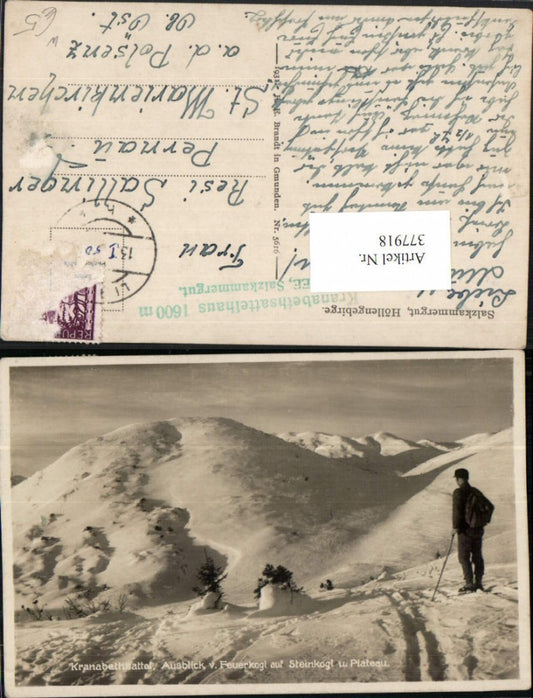 377918,Kranabethsattel Ausblick v. Feuerkogel b. Ebensee auf Steinkogl pub F. E. Brandt 5616