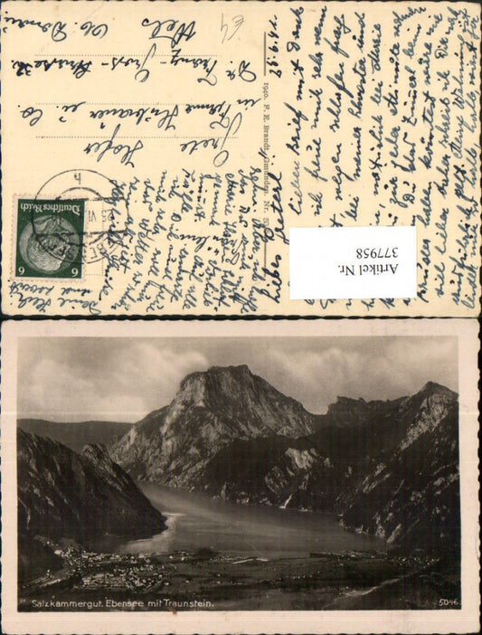 377958,Ebensee Totale m. Traunstein Bergkulisse pub F. E. Brandt 5046