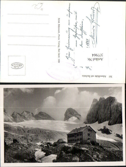 377964,Adamekhütte Berghütte b. Gosau m. Dachstein Bergkulisse