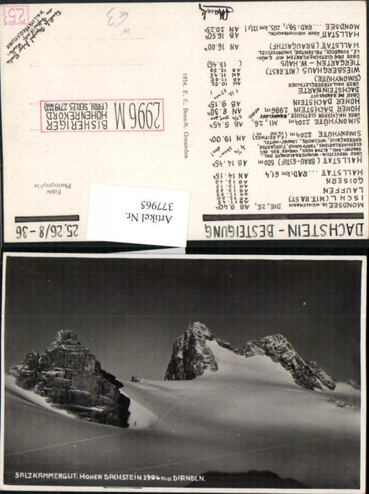 377965,Hoher Dachstein u. Dirndln b. Hallstatt