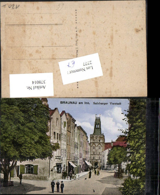 378014,Braunau am Inn Salzburger Vorstadt Straßenansicht Tor Turm