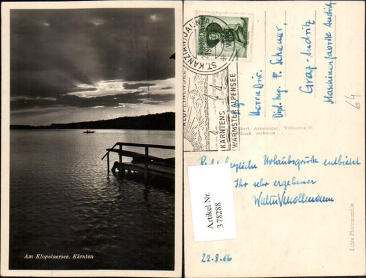 378288,Am Klopeinersee See b. St. Kanzian Stimmungsbild