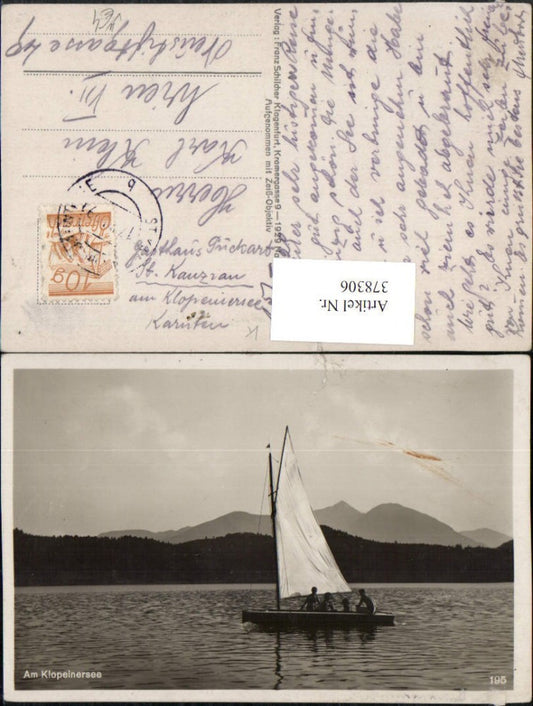 378306,Klopeinersee See b. St. Kanzian Segelboot pub Franz Schilcher 195