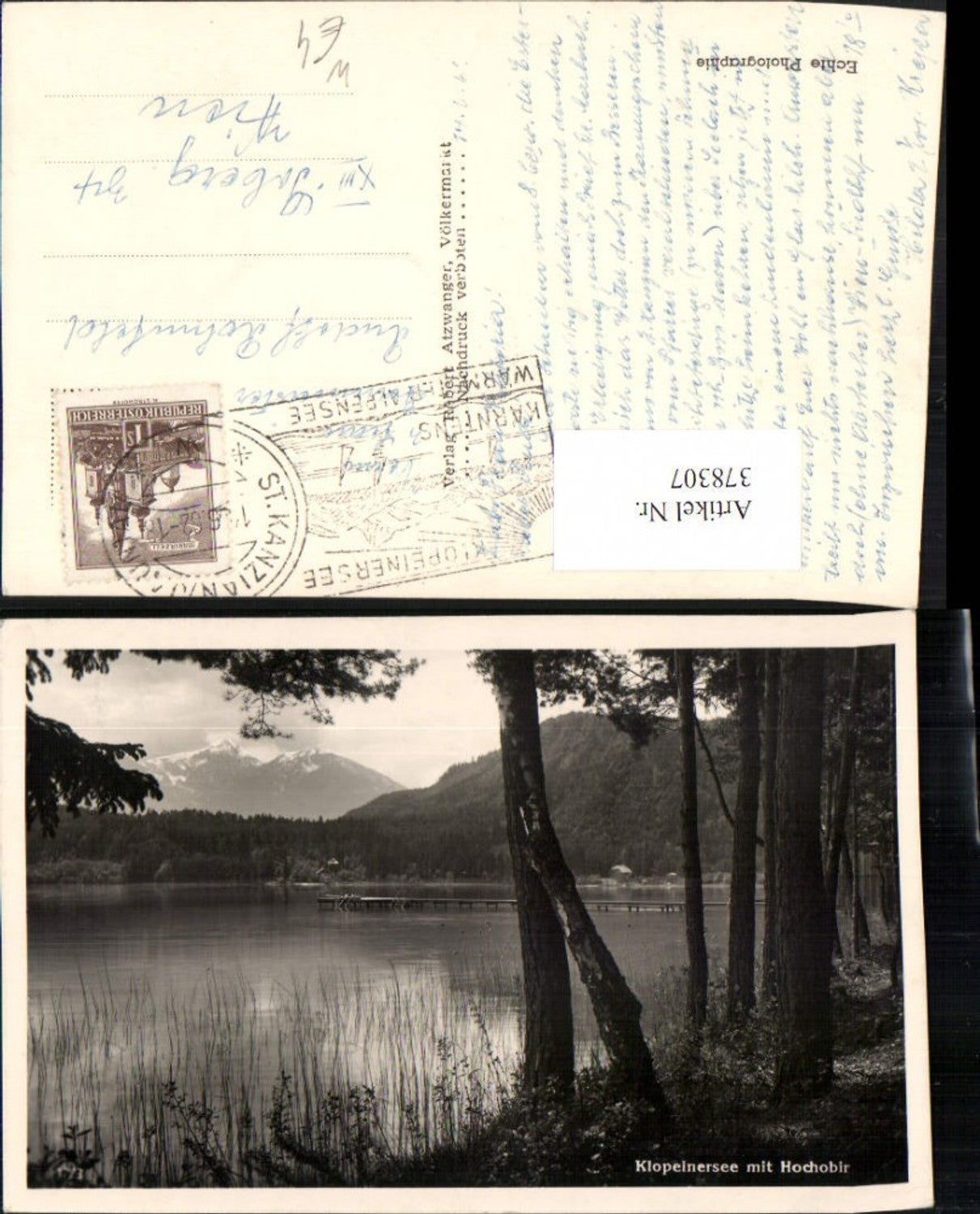 378307,Klopeinersee See b. St. Kanzian m. Hochobir Bergkulisse