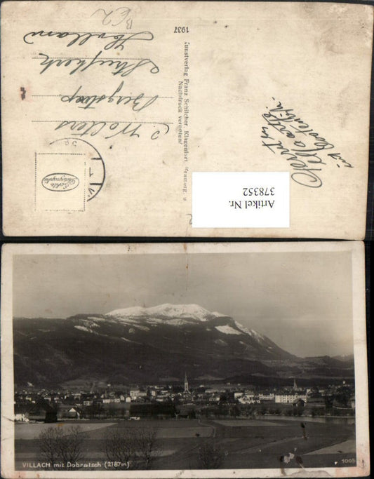 378352,Villach Totale m. Dobratsch Bergkulisse