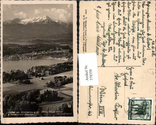 378358,Velden am Wörthersee Totale geg. Mittagskogel u. Karawanken Bergkulisse