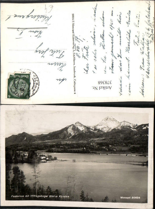 378368,Faakersee See b. Faak m. Mittagskogel Bergkulisse