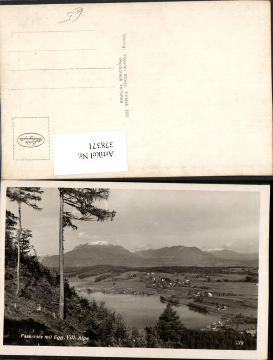 378371,Faakersee See b. Faak m. Egg Villacher Alpe Bergkulisse