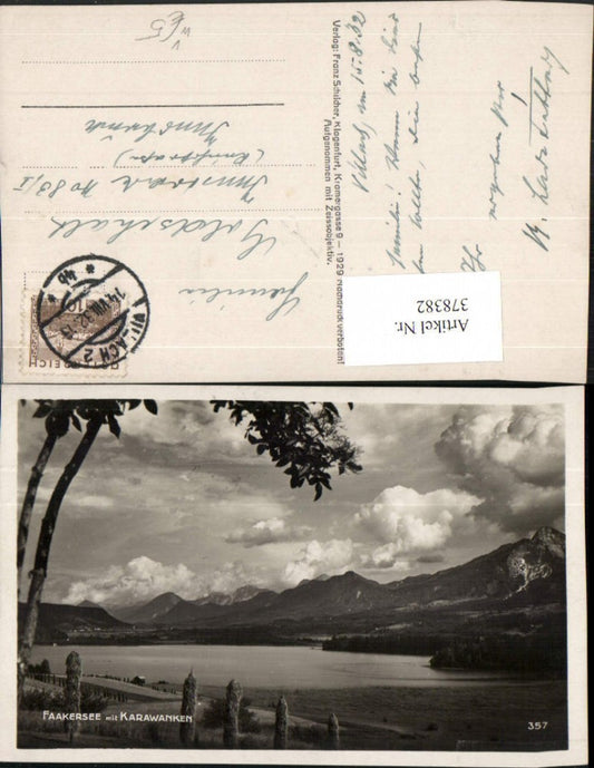 378382,Faakersee See b. Faak m. Karawanken Bergkulisse pub Franz Schilcher 357