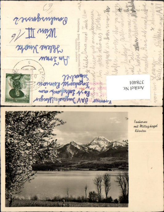 378401,Faakersee See b. Faak m. Mittagskogel Bergkulisse pub Franz Schilcher