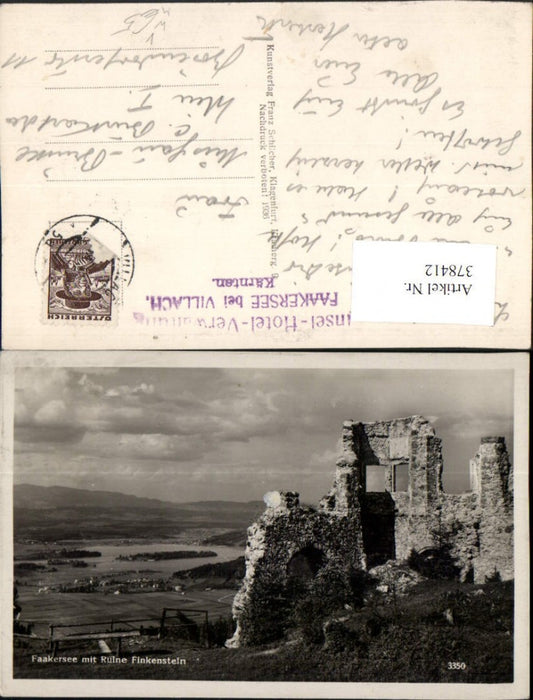 378412,Faakersee See b. Faak von d. Ruine Finkenstein pub Franz Schilcher 3350