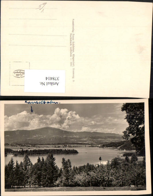 378414,Faakersee See b. Faak m. Görlitzen Gerlitzen Bergkulisse pub Franz Schilcher 907
