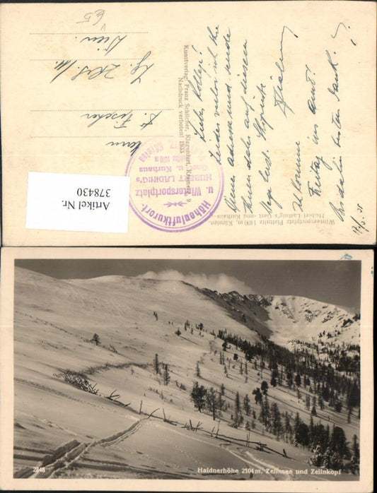 378430,Flattnitz b. Glödnitz Haidnerhöhe Zelinsee u. Zelinkopf pub Franz Schilcher 2848