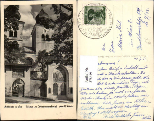 378639,Millstatt am See Kirche m. Kriegerdenkmal